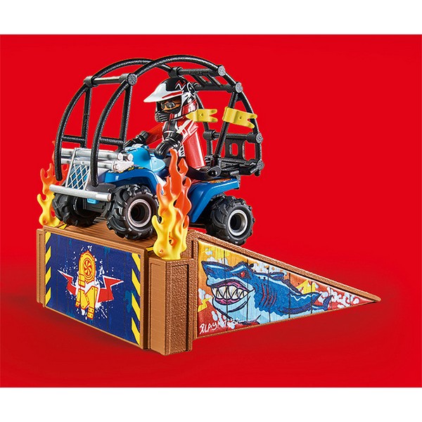 Playmobil 70820 Starter Pack Kaszkadőr quaddal és lángoló rámpával